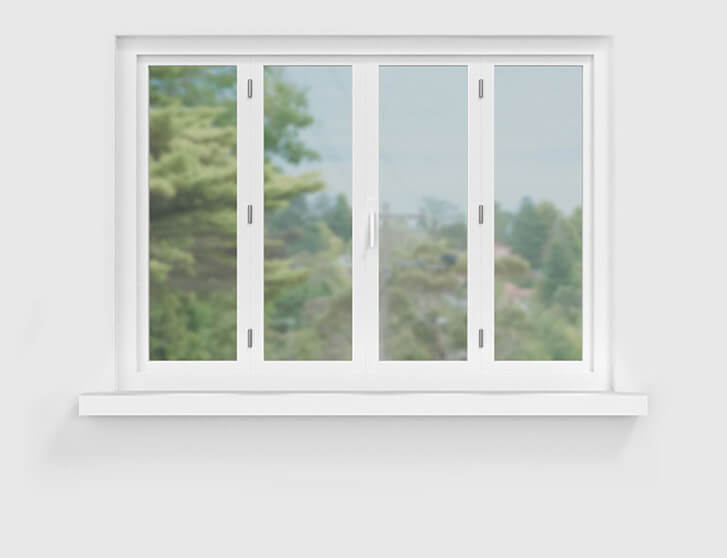 Bi-Fold windows horizontal closed state