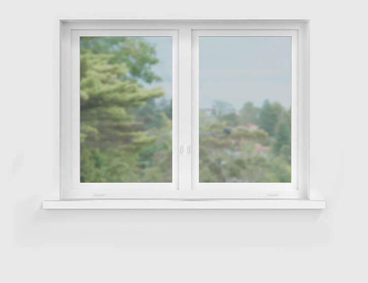 Casement windows horizontal closed state